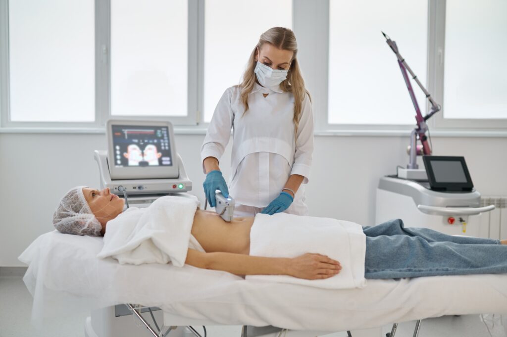 Laser epilation and cosmetology in beauty salon