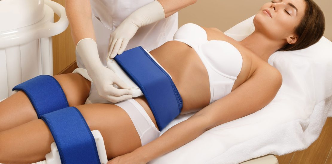 Cryolipolysis procedure in the professional beauty clinic