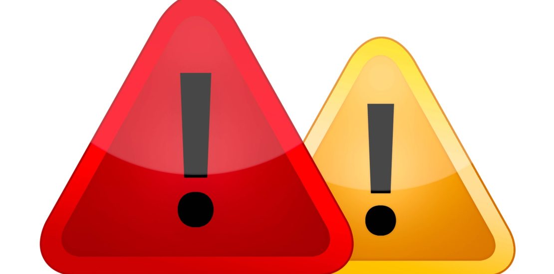 Danger warning signs